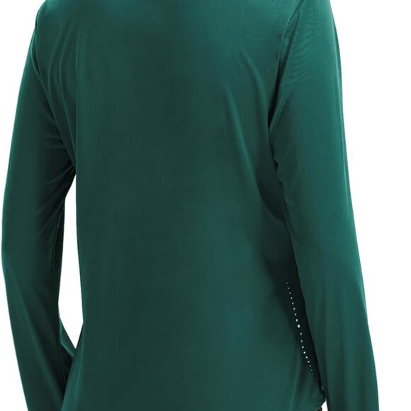 Women's Sun Shirts + Long Sleeve Workout Tops Running Athletic Lightweight Quick - Picture 1 of 7